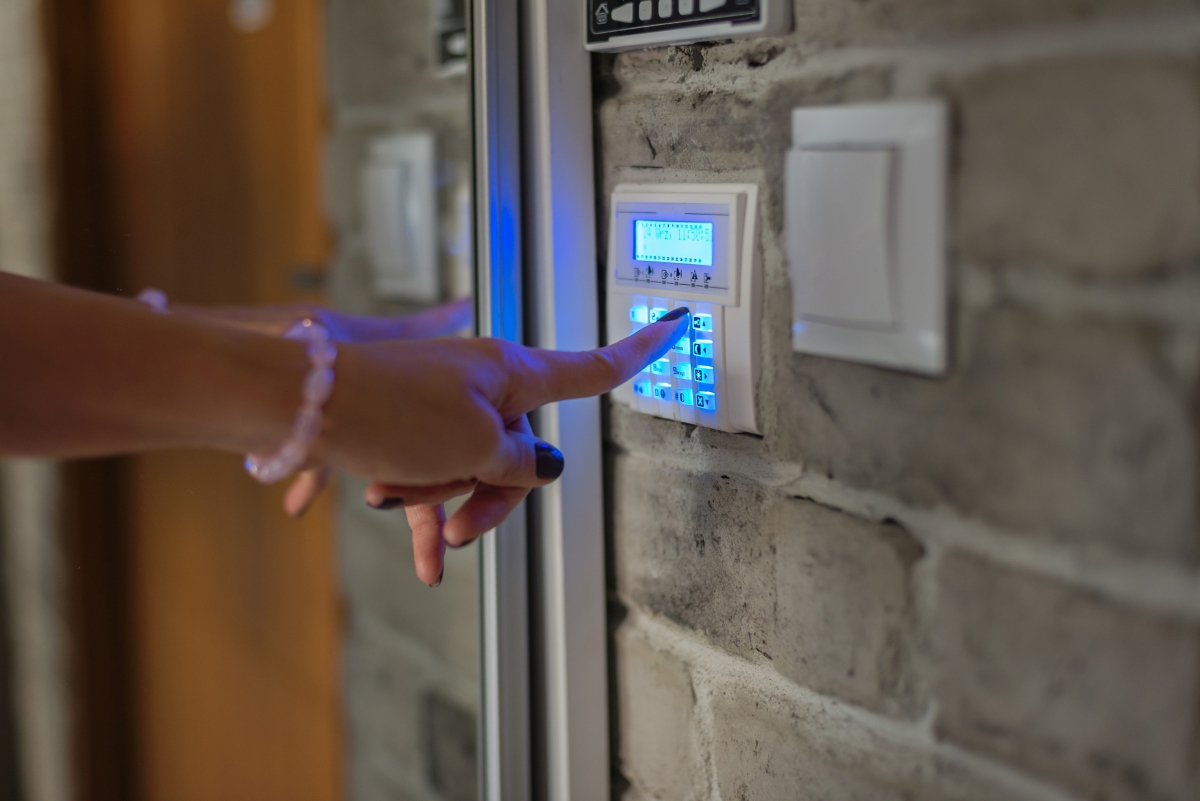 Woman Using Keypad