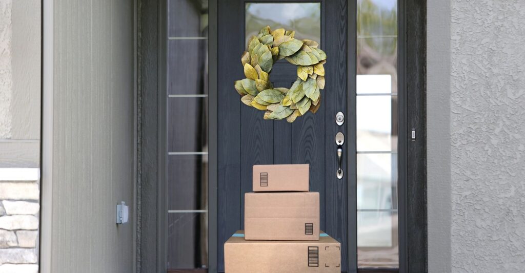 Packages on a porch