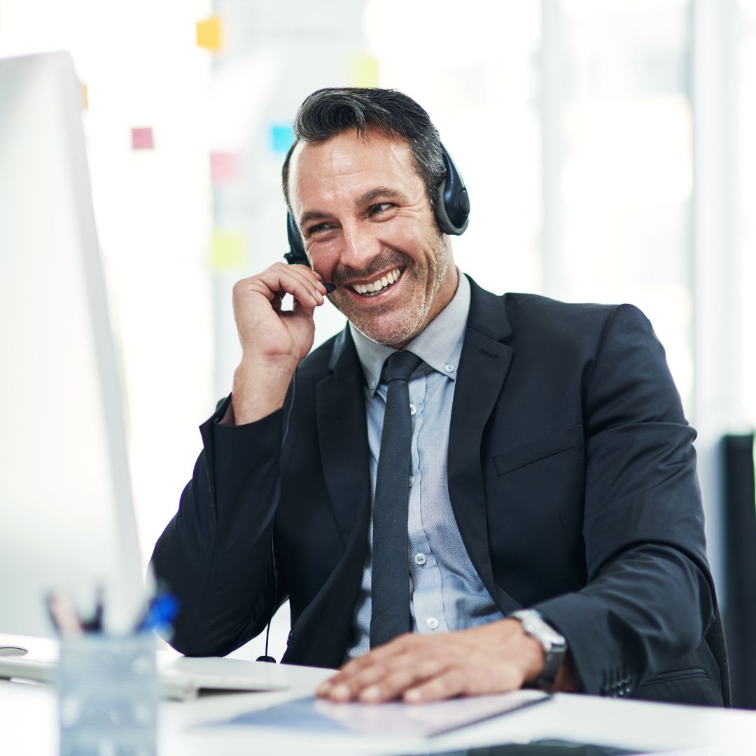 sales man on the phone