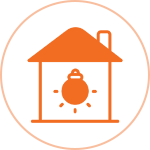 lights on in house icon