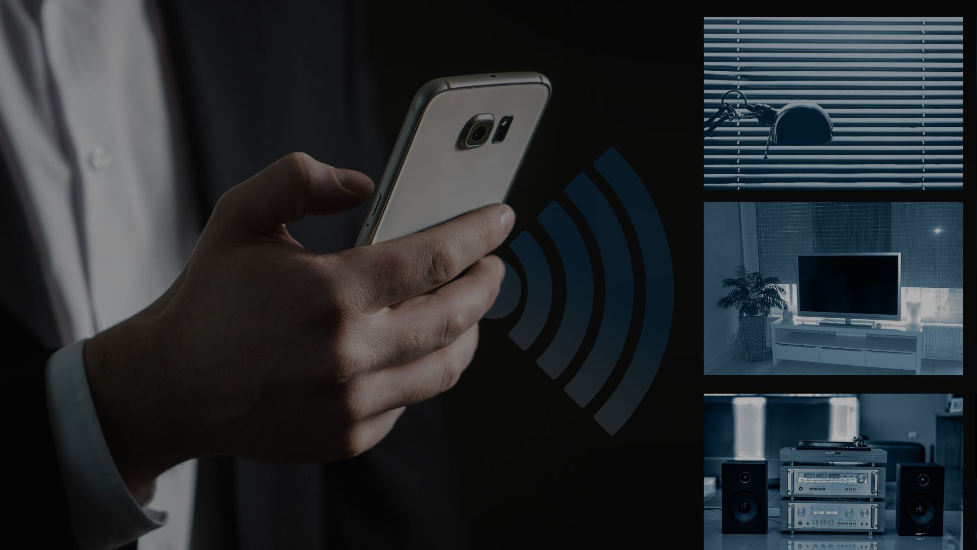 person using phone to look at live video
