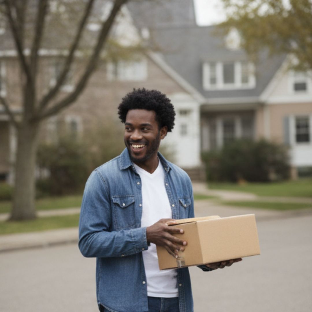 person carrying a package